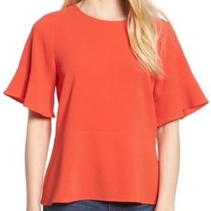 Madewell Flare-Hem Top, XS